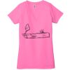 Ladies' Jersey Short-Sleeve Deep V-Neck T-Shirt Thumbnail