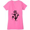 Ladies' Jersey Short-Sleeve Deep V-Neck T-Shirt Thumbnail
