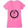 Ladies' Jersey Short-Sleeve Deep V-Neck T-Shirt Thumbnail