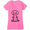 Ladies' Jersey Short-Sleeve Deep V-Neck T-Shirt Thumbnail