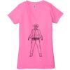 Ladies' Jersey Short-Sleeve Deep V-Neck T-Shirt Thumbnail