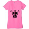 Ladies' Jersey Short-Sleeve Deep V-Neck T-Shirt Thumbnail