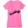 Ladies' Jersey Short-Sleeve Deep V-Neck T-Shirt Thumbnail