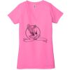 Ladies' Jersey Short-Sleeve Deep V-Neck T-Shirt Thumbnail