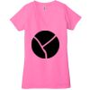Ladies' Jersey Short-Sleeve Deep V-Neck T-Shirt Thumbnail