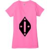 Ladies' Jersey Short-Sleeve Deep V-Neck T-Shirt Thumbnail