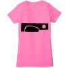 Ladies' Jersey Short-Sleeve Deep V-Neck T-Shirt Thumbnail