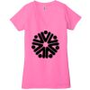 Ladies' Jersey Short-Sleeve Deep V-Neck T-Shirt Thumbnail