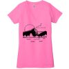 Ladies' Jersey Short-Sleeve Deep V-Neck T-Shirt Thumbnail