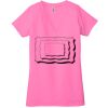 Ladies' Jersey Short-Sleeve Deep V-Neck T-Shirt Thumbnail