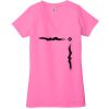 Ladies' Jersey Short-Sleeve Deep V-Neck T-Shirt Thumbnail