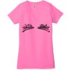 Ladies' Jersey Short-Sleeve Deep V-Neck T-Shirt Thumbnail
