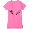 Ladies' Jersey Short-Sleeve Deep V-Neck T-Shirt Thumbnail