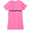Ladies' Jersey Short-Sleeve Deep V-Neck T-Shirt Thumbnail