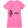 Ladies' Jersey Short-Sleeve Deep V-Neck T-Shirt Thumbnail