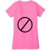 Ladies' Jersey Short-Sleeve Deep V-Neck T-Shirt Thumbnail