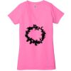 Ladies' Jersey Short-Sleeve Deep V-Neck T-Shirt Thumbnail
