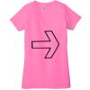 Ladies' Jersey Short-Sleeve Deep V-Neck T-Shirt Thumbnail