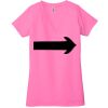 Ladies' Jersey Short-Sleeve Deep V-Neck T-Shirt Thumbnail