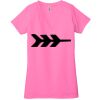 Ladies' Jersey Short-Sleeve Deep V-Neck T-Shirt Thumbnail