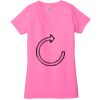 Ladies' Jersey Short-Sleeve Deep V-Neck T-Shirt Thumbnail
