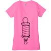 Ladies' Jersey Short-Sleeve Deep V-Neck T-Shirt Thumbnail