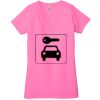 Ladies' Jersey Short-Sleeve Deep V-Neck T-Shirt Thumbnail