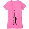Ladies' Jersey Short-Sleeve Deep V-Neck T-Shirt Thumbnail