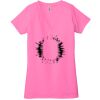 Ladies' Jersey Short-Sleeve Deep V-Neck T-Shirt Thumbnail