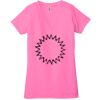 Ladies' Jersey Short-Sleeve Deep V-Neck T-Shirt Thumbnail