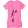 Ladies' Jersey Short-Sleeve Deep V-Neck T-Shirt Thumbnail