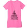 Ladies' Jersey Short-Sleeve Deep V-Neck T-Shirt Thumbnail