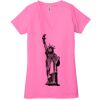 Ladies' Jersey Short-Sleeve Deep V-Neck T-Shirt Thumbnail