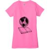 Ladies' Jersey Short-Sleeve Deep V-Neck T-Shirt Thumbnail
