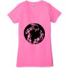 Ladies' Jersey Short-Sleeve Deep V-Neck T-Shirt Thumbnail