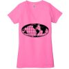 Ladies' Jersey Short-Sleeve Deep V-Neck T-Shirt Thumbnail