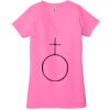 Ladies' Jersey Short-Sleeve Deep V-Neck T-Shirt Thumbnail