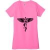 Ladies' Jersey Short-Sleeve Deep V-Neck T-Shirt Thumbnail