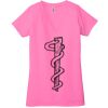 Ladies' Jersey Short-Sleeve Deep V-Neck T-Shirt Thumbnail