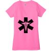 Ladies' Jersey Short-Sleeve Deep V-Neck T-Shirt Thumbnail