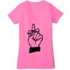 Ladies' Jersey Short-Sleeve Deep V-Neck T-Shirt Thumbnail