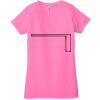 Ladies' Jersey Short-Sleeve Deep V-Neck T-Shirt Thumbnail