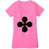 Ladies' Jersey Short-Sleeve Deep V-Neck T-Shirt Thumbnail