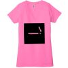 Ladies' Jersey Short-Sleeve Deep V-Neck T-Shirt Thumbnail