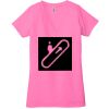 Ladies' Jersey Short-Sleeve Deep V-Neck T-Shirt Thumbnail