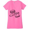 Ladies' Jersey Short-Sleeve Deep V-Neck T-Shirt Thumbnail