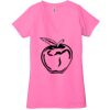 Ladies' Jersey Short-Sleeve Deep V-Neck T-Shirt Thumbnail