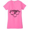 Ladies' Jersey Short-Sleeve Deep V-Neck T-Shirt Thumbnail