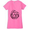 Ladies' Jersey Short-Sleeve Deep V-Neck T-Shirt Thumbnail