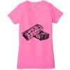 Ladies' Jersey Short-Sleeve Deep V-Neck T-Shirt Thumbnail